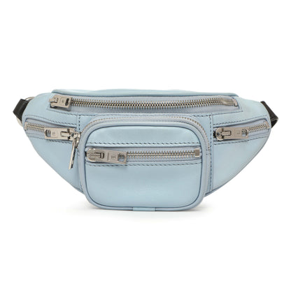 Exclusive Alexander Wang Blue Lambskin Mini Attica Belt Bag — Front View