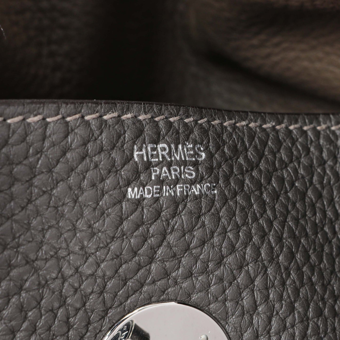 Exclusive Hermes Graphite Clemence Lindy 34 — Alternate View 9