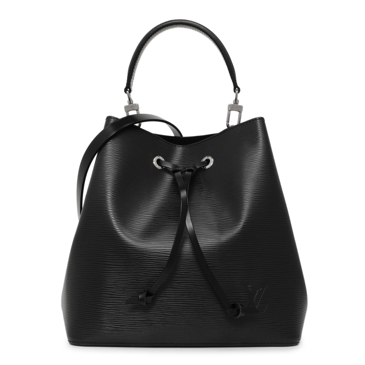Exclusive Louis Vuitton Black Epi NeoNoe — Front View