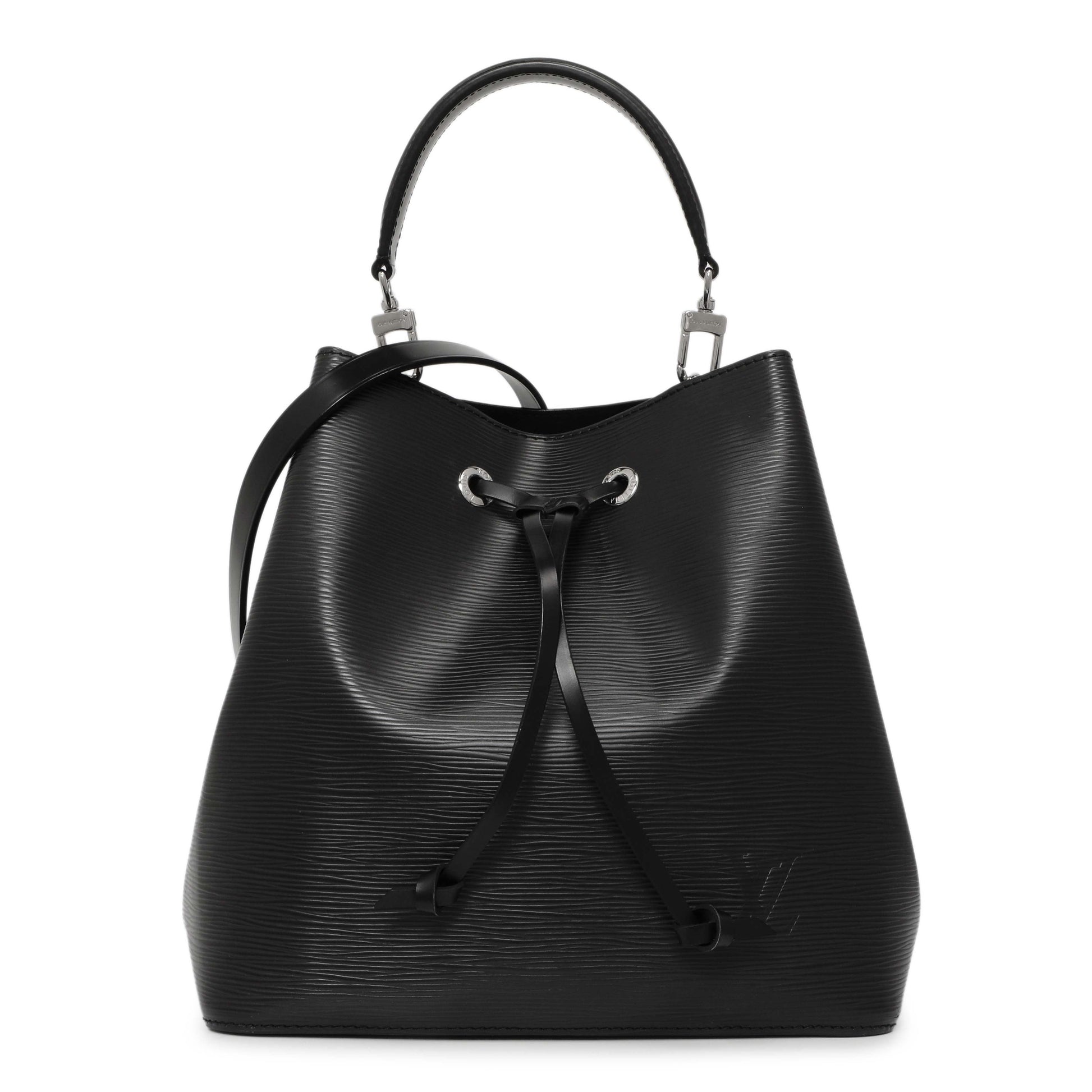Exclusive Louis Vuitton Black Epi NeoNoe — Front View