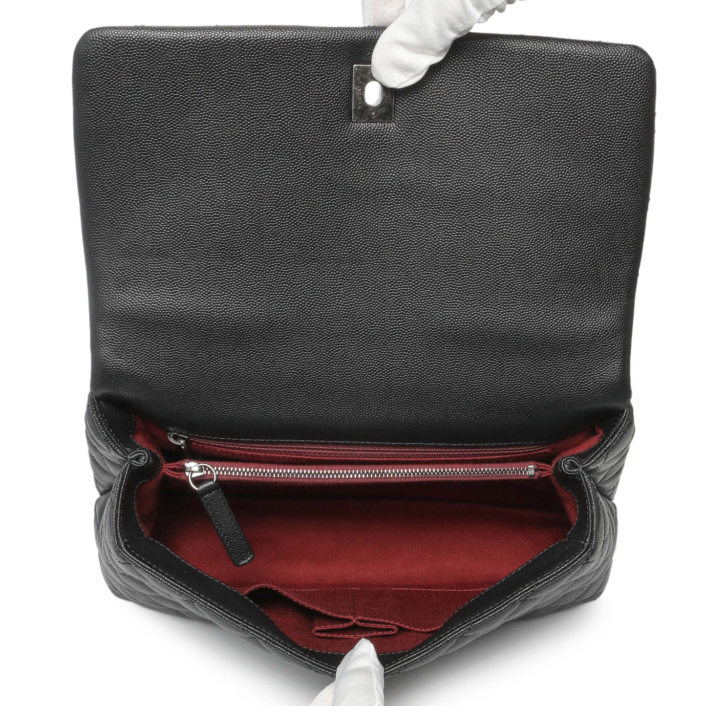 Exclusive Chanel Black Quilted Caviar Small Coco Handle — Alternate View 8