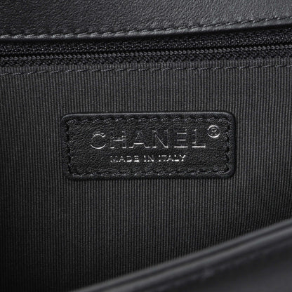 Exclusive Chanel Black Quilted Calfskin New Medium Boy Flap — Alternate View 9