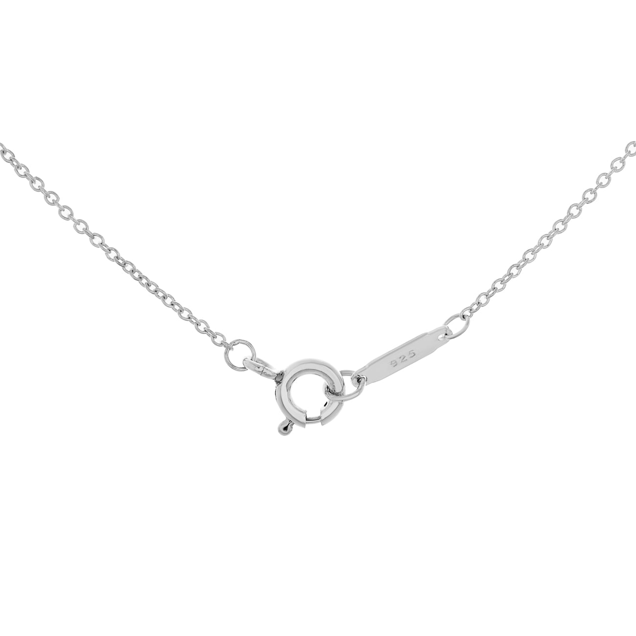 Exclusive Tiffany & Co. Sterling Silver Diamond Heart Key Pendant Necklace — Top View