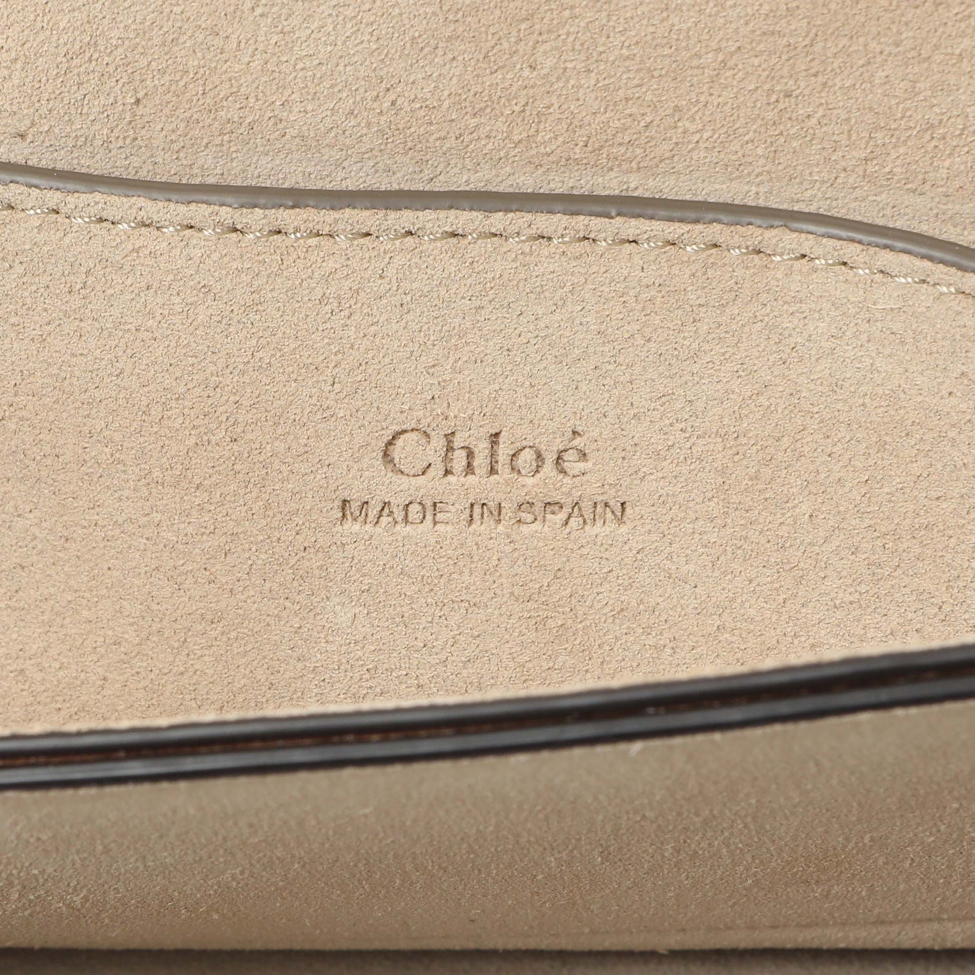 Exclusive Chloe Beige Grained Calfskin Small Faye Shoulder Bag — Lifestyle View