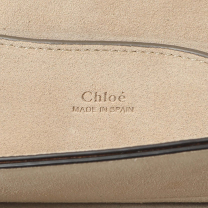 Exclusive Chloe Beige Grained Calfskin Small Faye Shoulder Bag — Lifestyle View