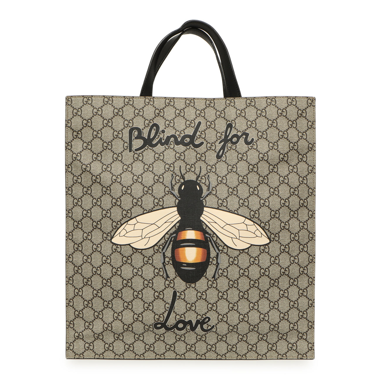 Exclusive Gucci Soft GG Supreme Monogram Blind For Love Vertical Tote — Front View