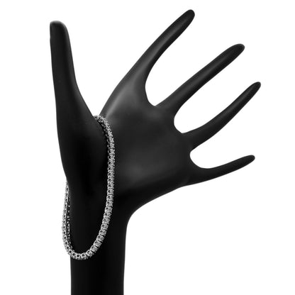 Exclusive 14K White Gold 6.56 Carat Tennis Bracelet — Back View