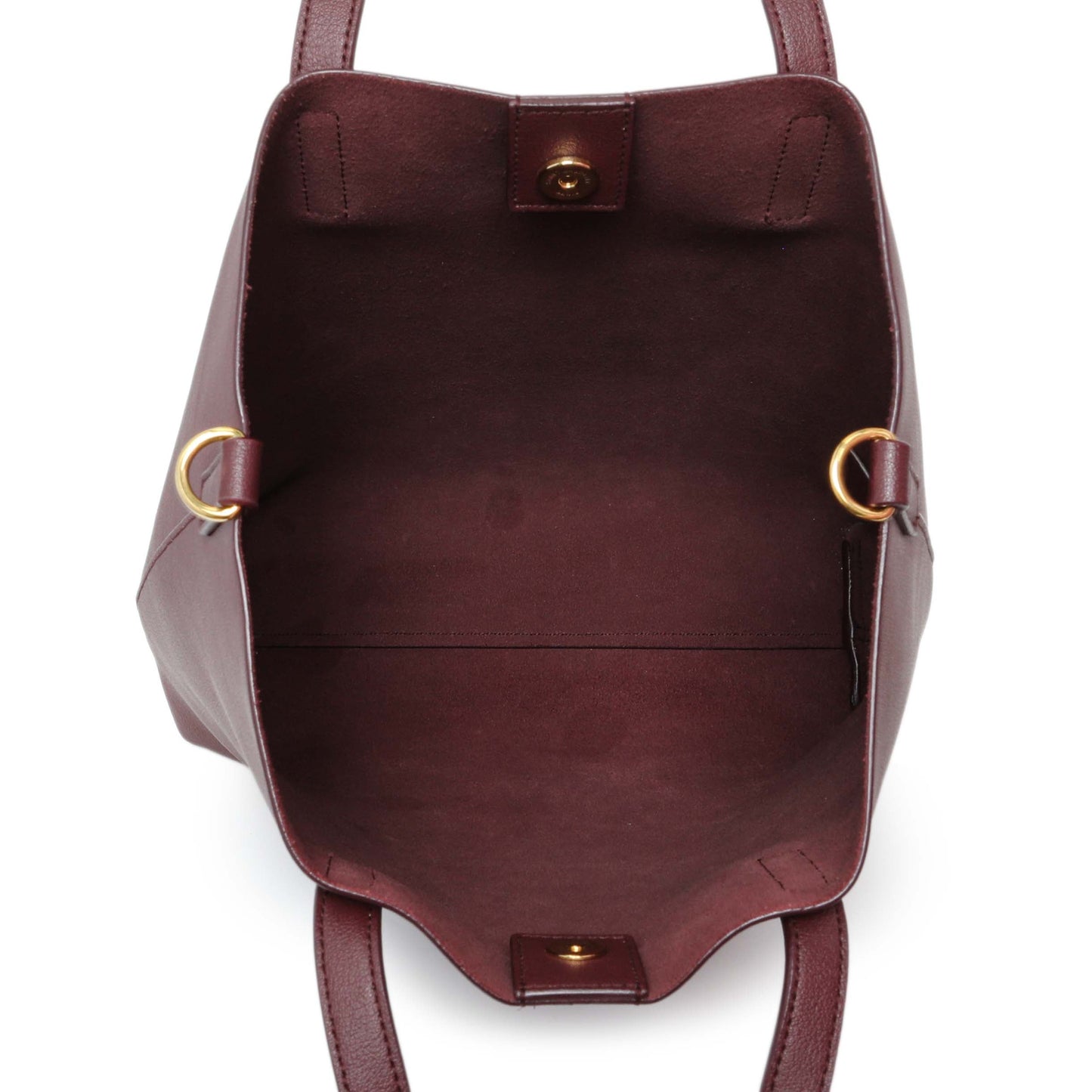 Exclusive Saint Laurent Dark Red Calfskin Toy Shopping Tote — Top View