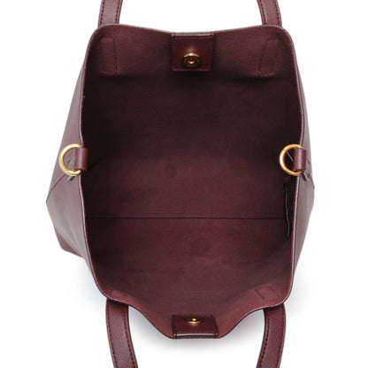 Exclusive Saint Laurent Dark Red Calfskin Toy Shopping Tote — Top View