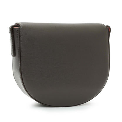 Exclusive Salvatore Ferragamo Brown Calfskin Gancini Crossbody — Back View