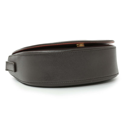 Exclusive Salvatore Ferragamo Brown Calfskin Gancini Crossbody — Top View