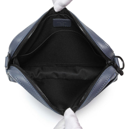 Exclusive Louis Vuitton Navy Monogram Shadow Duo Messenger — Top View
