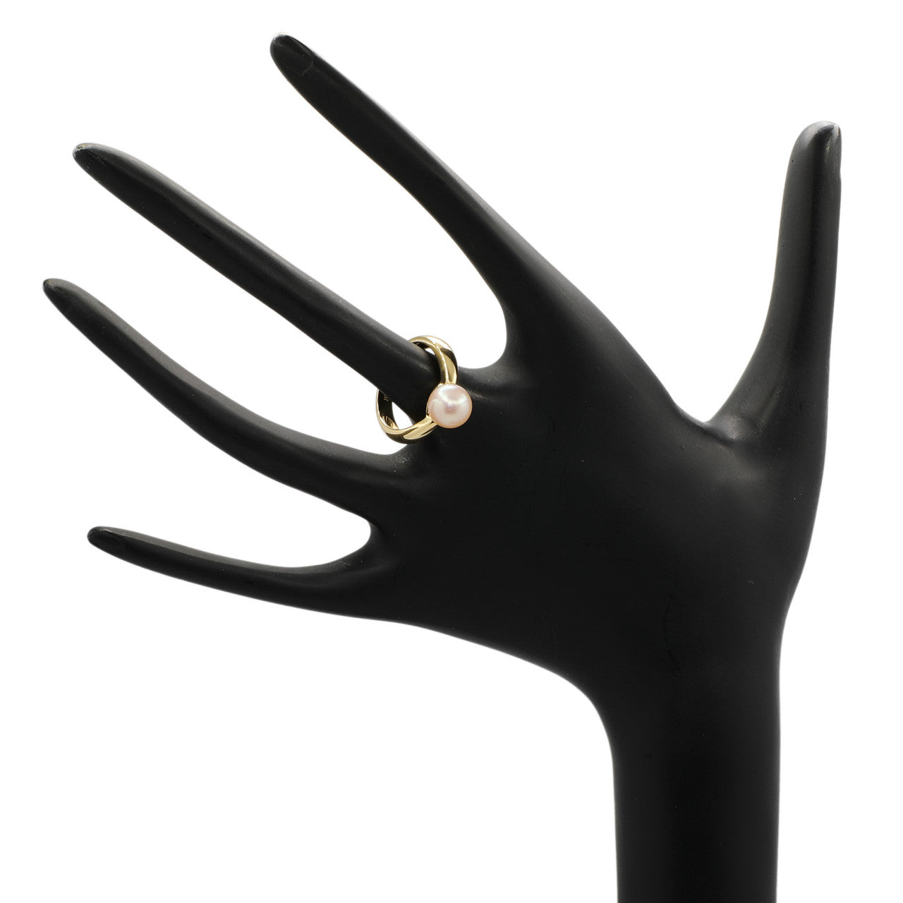Exclusive 18K Yellow Gold Akoya Pearl Ring — 5 — Back View