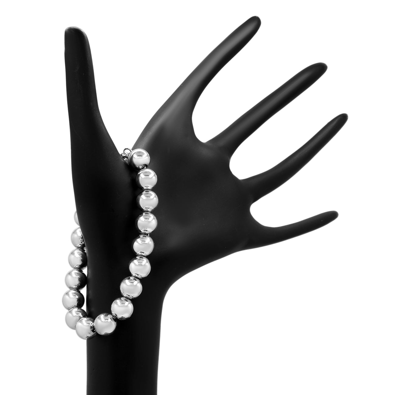 Exclusive Tiffany & Co. Sterling Silver HardWear Ball Bracelet — Side View