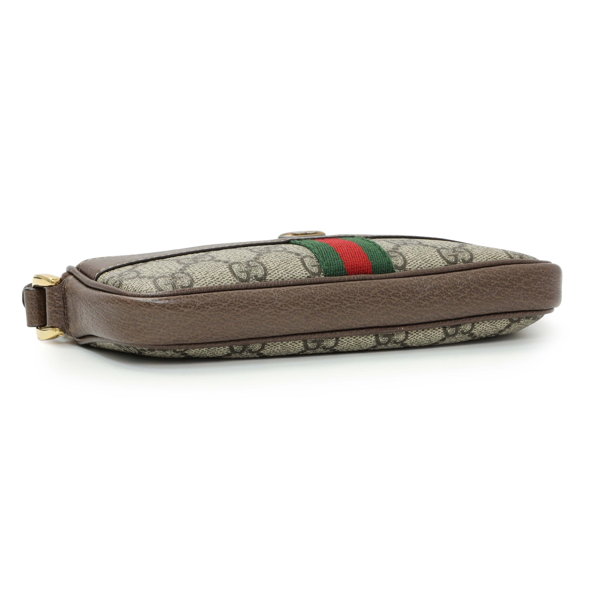 Exclusive Gucci GG Supreme Monogram Web Mini Ophidia GG Bag — Top View