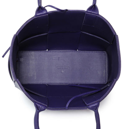 Exclusive Bottega Veneta Purple Calfskin Maxi Intrecciato Small Arco Tote — Alternate View 8