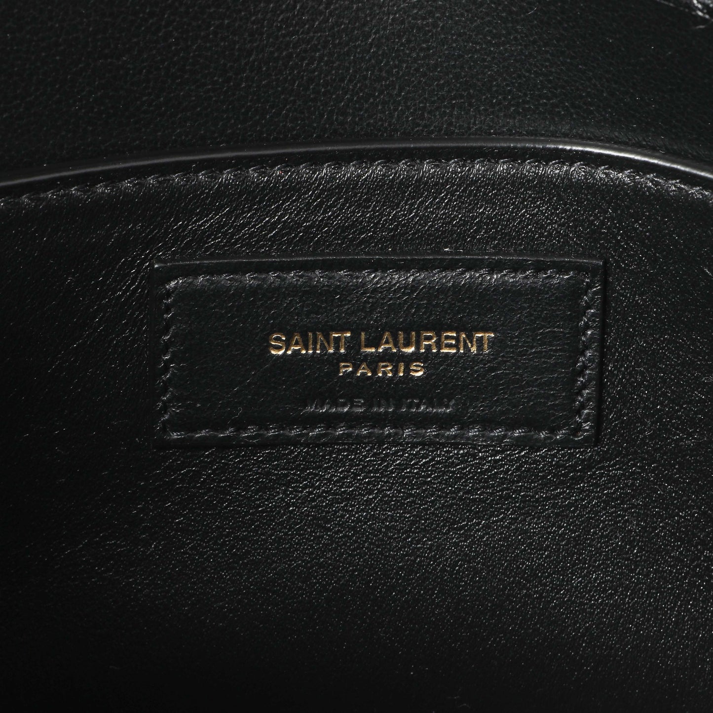 Exclusive Saint Laurent Black Smooth Calfskin Manhattan Shoulder Bag — Detail View