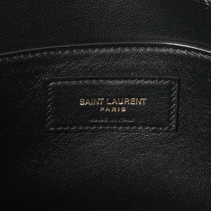 Exclusive Saint Laurent Black Smooth Calfskin Manhattan Shoulder Bag — Detail View