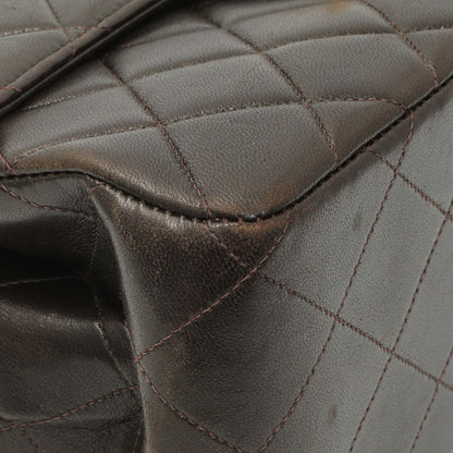Exclusive Chanel Brown Quilted Lambskin Vintage Double Sided Flap — Top View