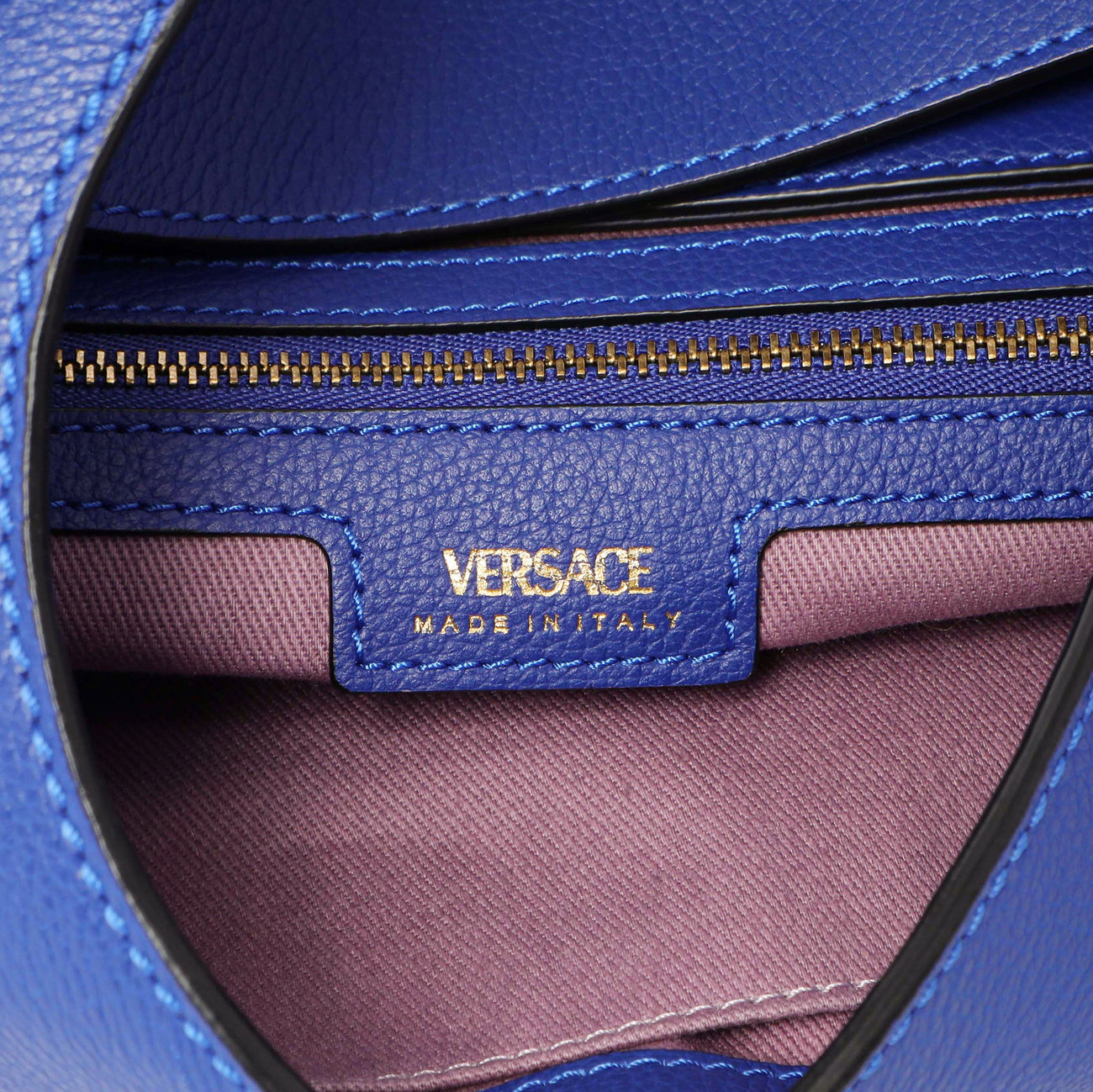 Exclusive Versace Lapis Calfskin La Medusa Medium Hobo Crossbody — Lifestyle View