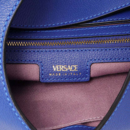Exclusive Versace Lapis Calfskin La Medusa Medium Hobo Crossbody — Lifestyle View