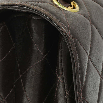 Exclusive Chanel Brown Quilted Lambskin Vintage Double Sided Flap — Alternate View 8