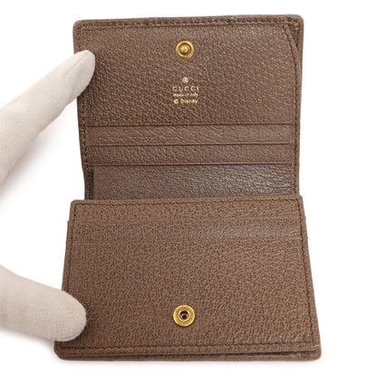 Exclusive Gucci X Disney GG Supreme Monogram Three Little Pigs Ophidia Card Case — Back View