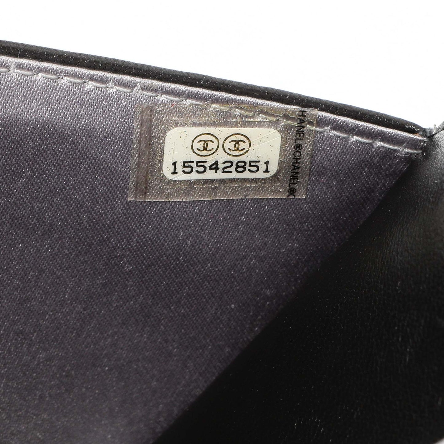 Exclusive Chanel Black Lambskin Camellia Embossed Wallet on Chain — Alternate View 10