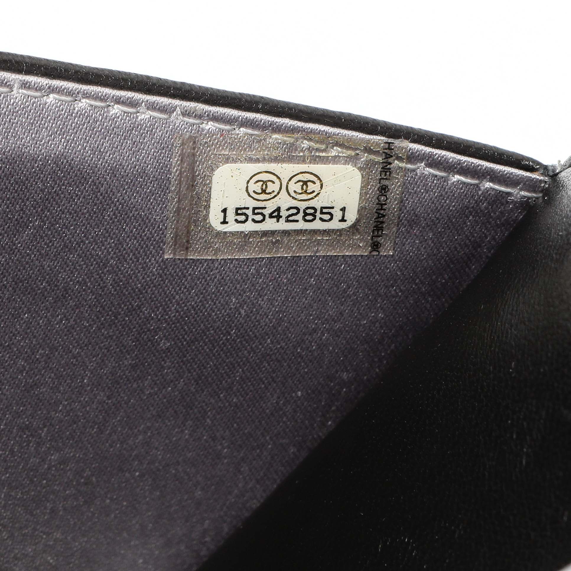 Exclusive Chanel Black Lambskin Camellia Embossed Wallet on Chain — Alternate View 10