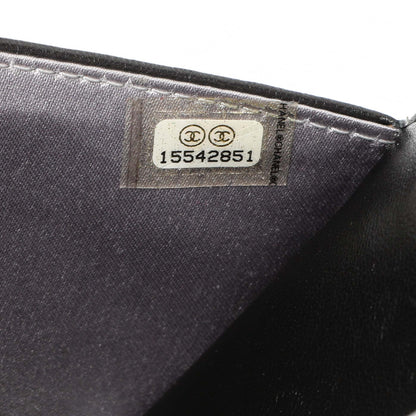 Exclusive Chanel Black Lambskin Camellia Embossed Wallet on Chain — Alternate View 10