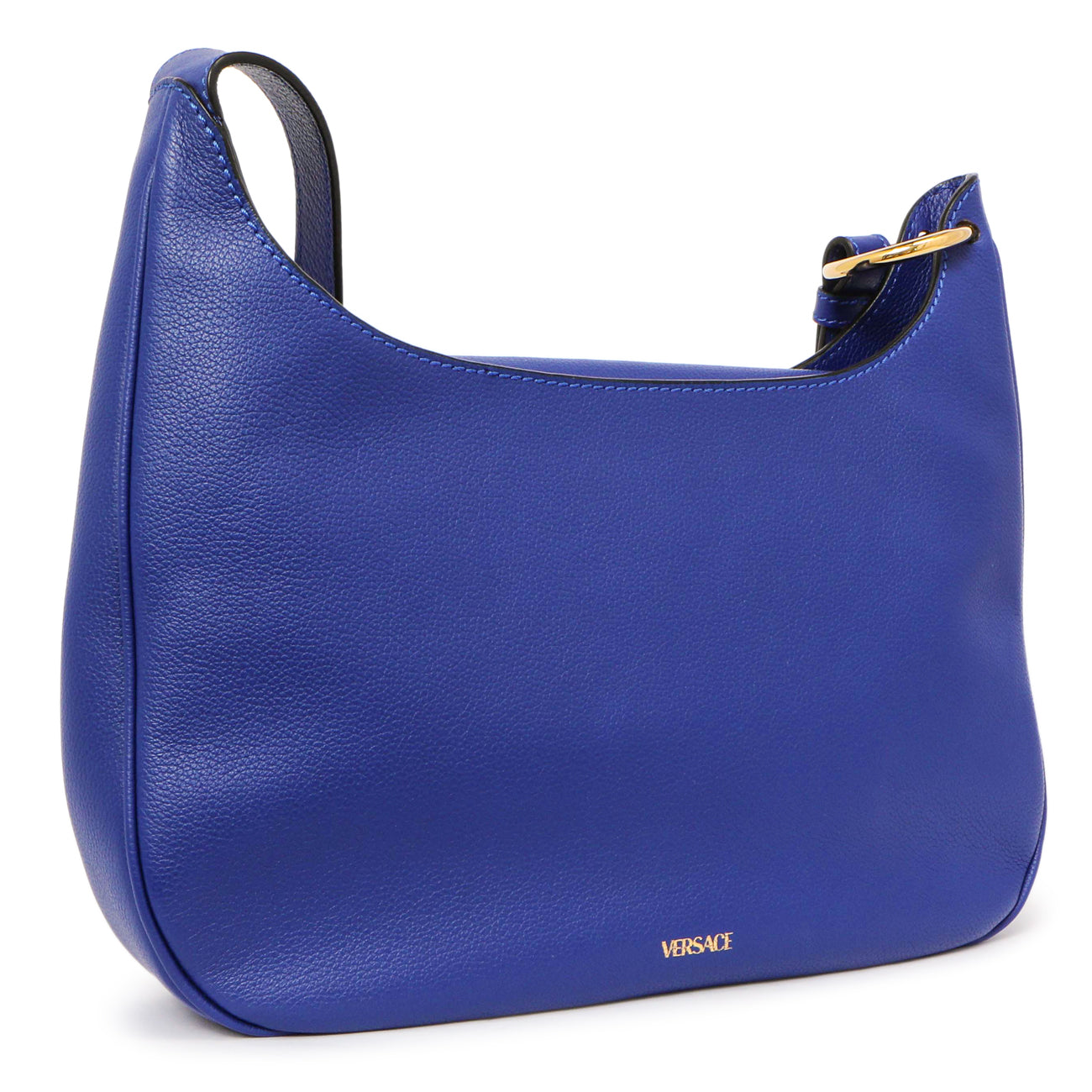 Exclusive Versace Lapis Calfskin La Medusa Medium Hobo Crossbody — Back View