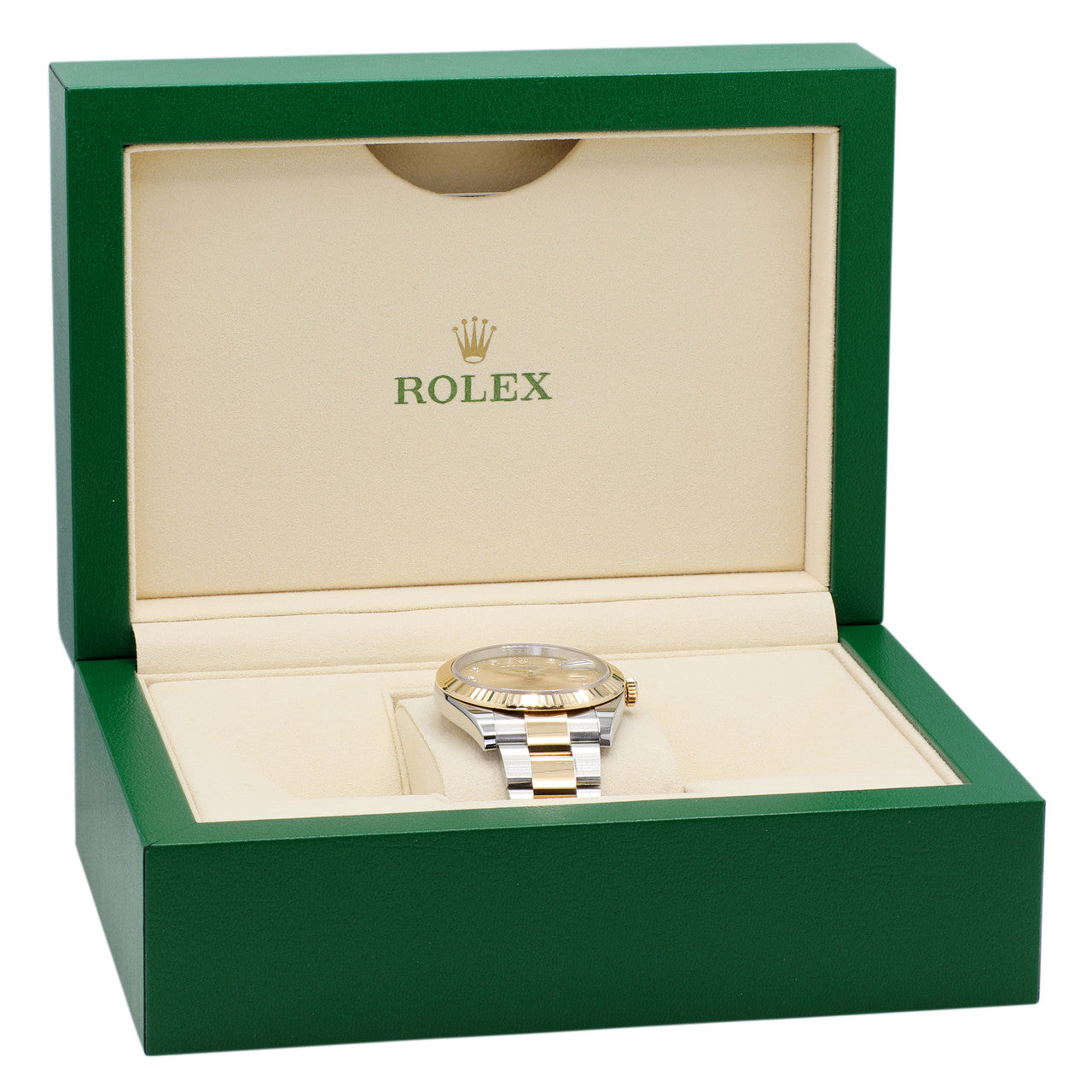 Exclusive Rolex 18K Yellow Gold Stainless Steel Diamond Datejust 41 126333 — Detail View