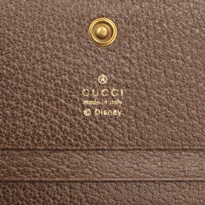 Exclusive Gucci X Disney GG Supreme Monogram Three Little Pigs Ophidia Card Case — Detail View