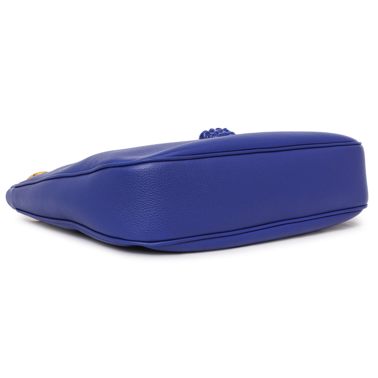 Exclusive Versace Lapis Calfskin La Medusa Medium Hobo Crossbody — Top View
