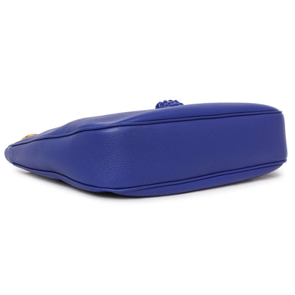 Exclusive Versace Lapis Calfskin La Medusa Medium Hobo Crossbody — Top View