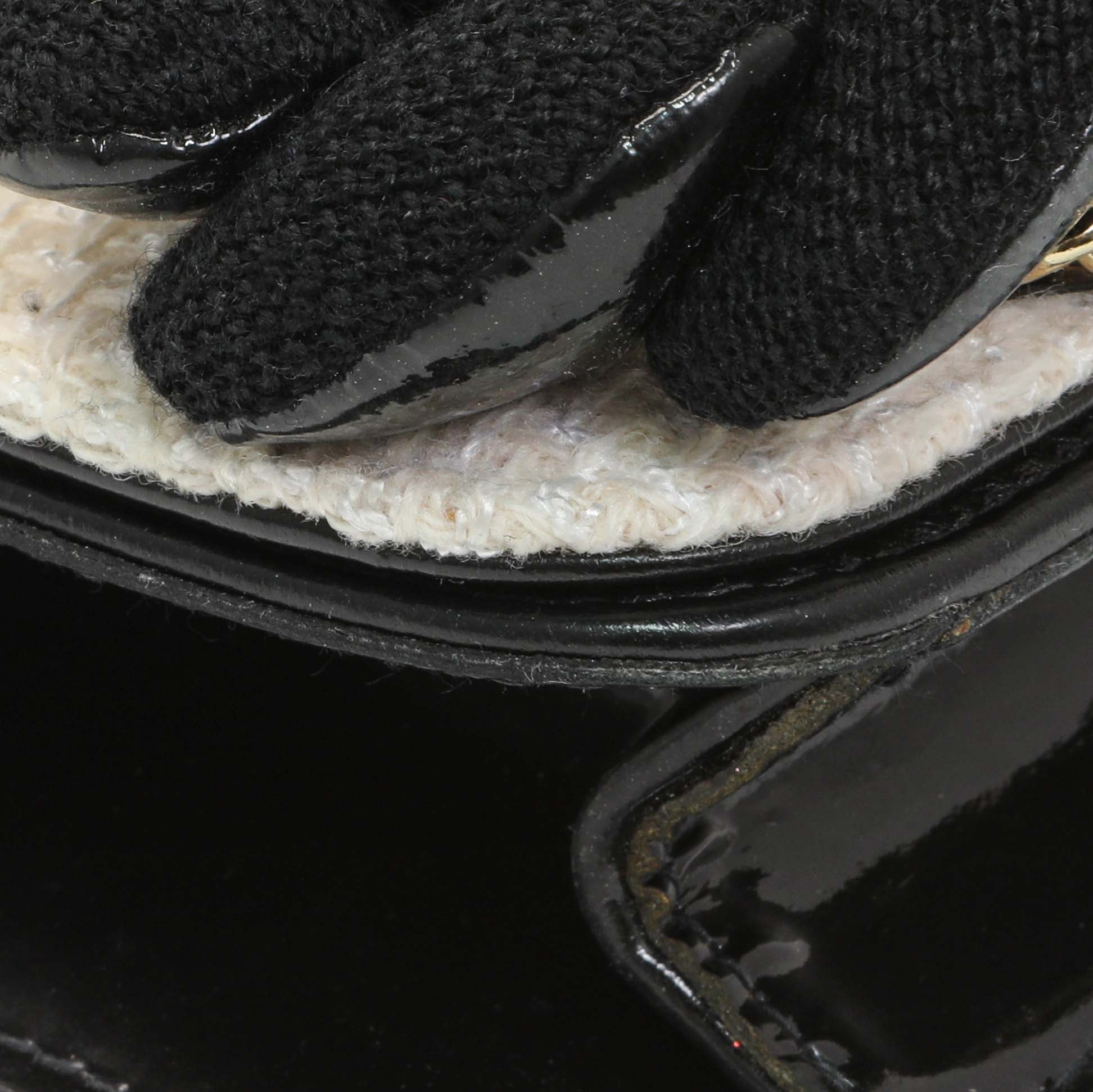 Exclusive Chanel Tweed Lambskin Camellia Pearl Chain Flap — Top View
