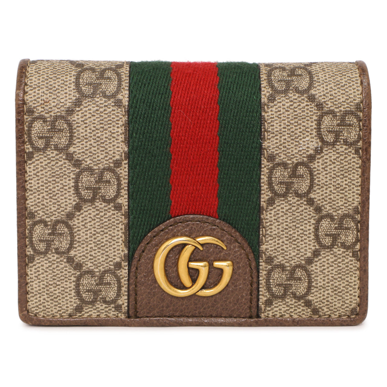 Exclusive Gucci X Disney GG Supreme Monogram Three Little Pigs Ophidia Card Case — Front View