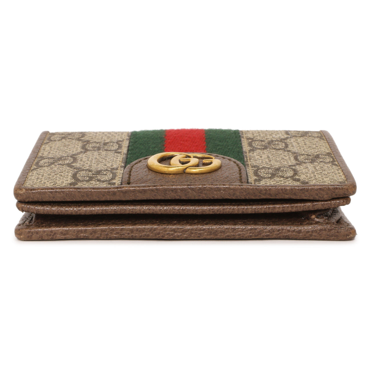 Exclusive Gucci X Disney GG Supreme Monogram Three Little Pigs Ophidia Card Case — Top View