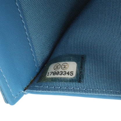 Exclusive Chanel Blue Quilted Caviar Large Flap Wallet — Alternate View 14