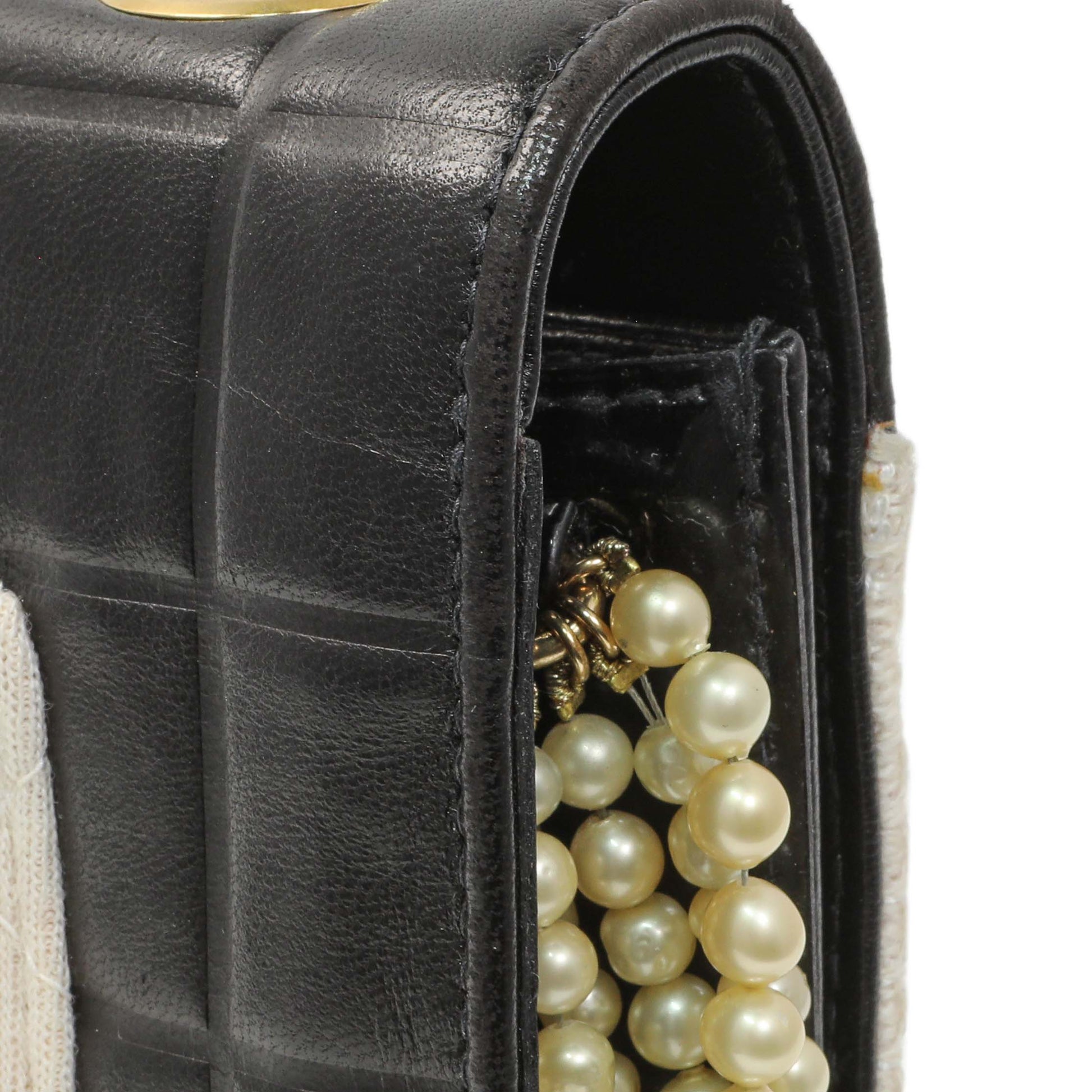 Exclusive Chanel Tweed Lambskin Camellia Pearl Chain Flap — Alternate View 9
