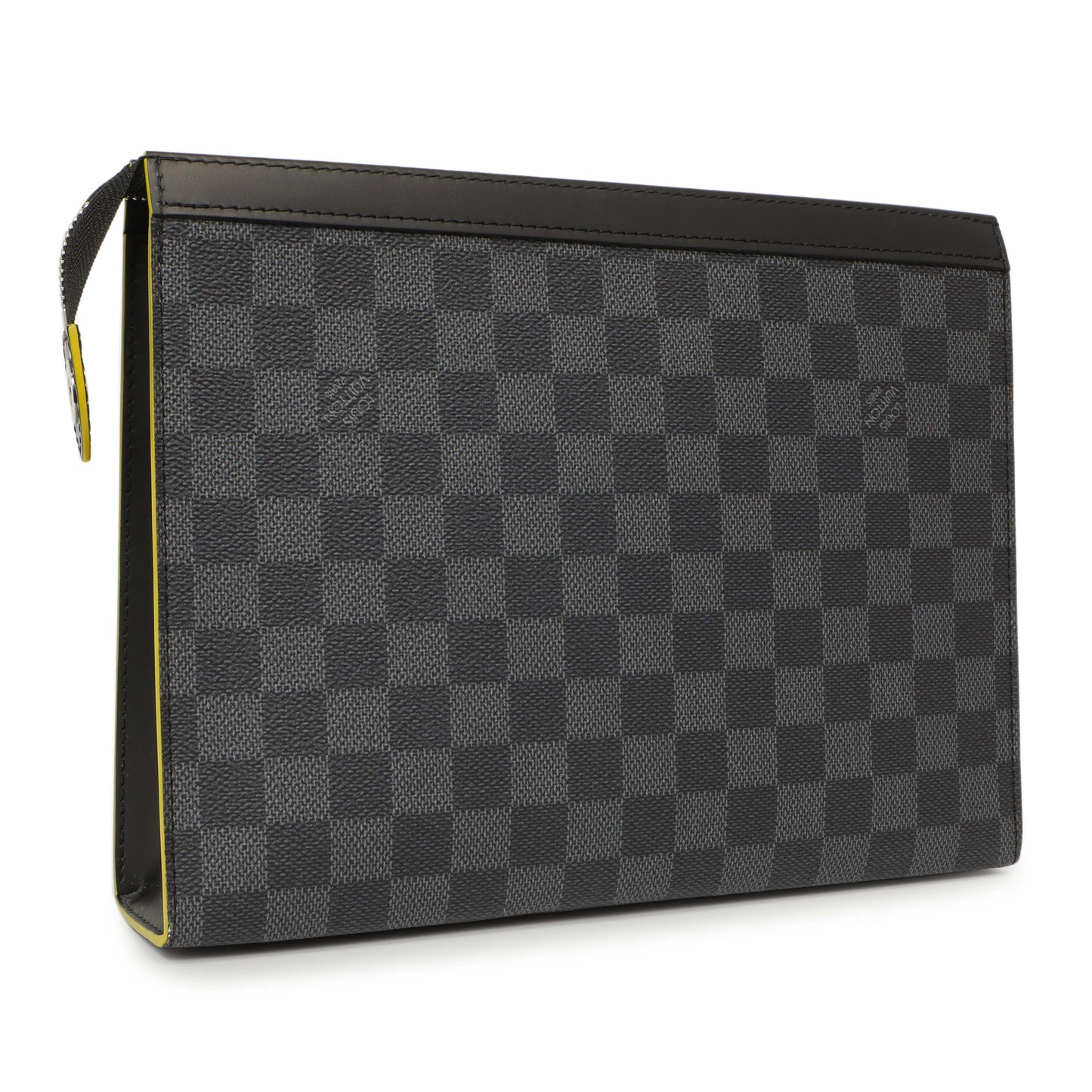 Exclusive Louis Vuitton Yellow Damier Graphite Pochette Voyage MM — Side View