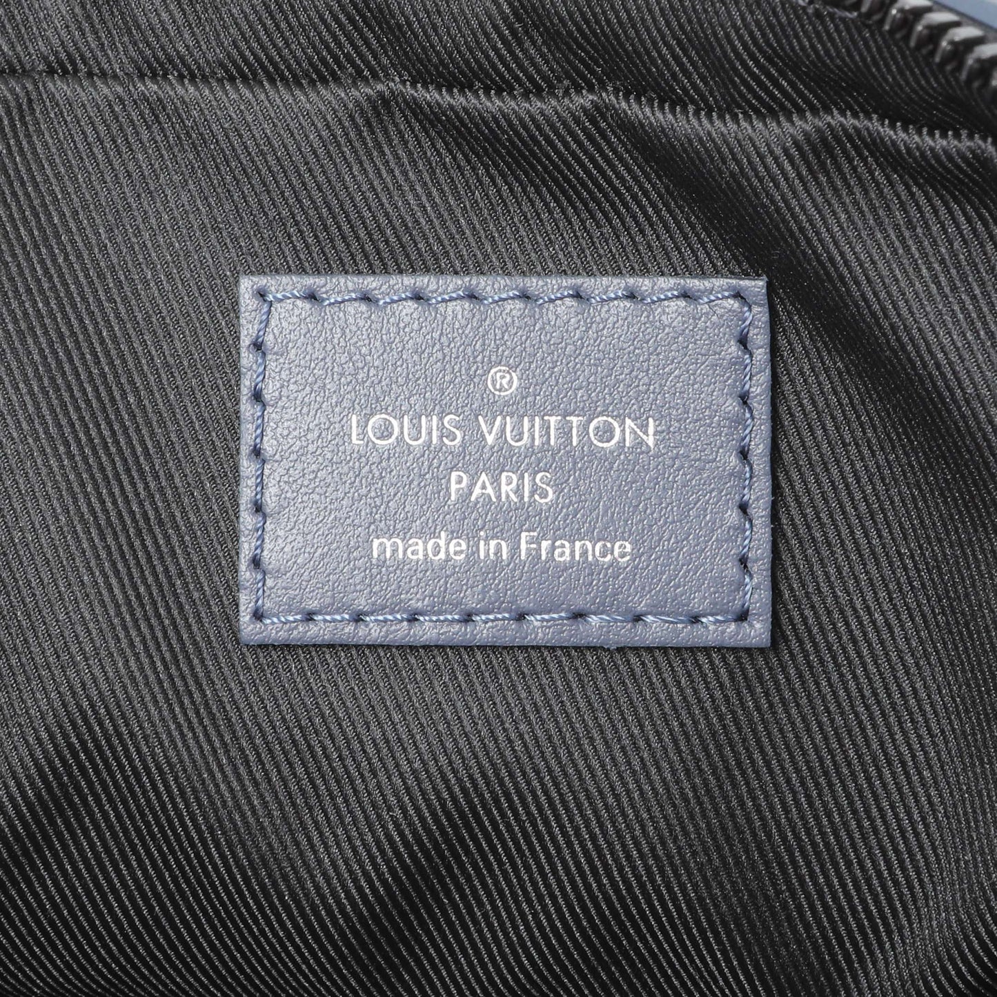 Exclusive Louis Vuitton Navy Monogram Shadow Duo Messenger — Detail View