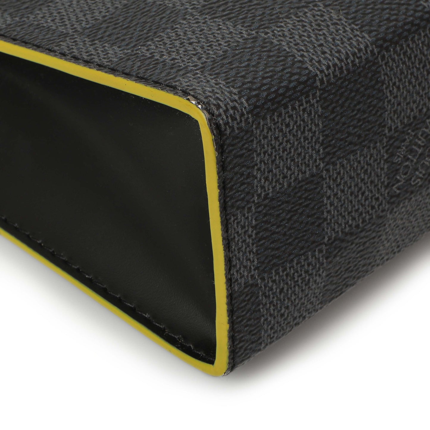 Exclusive Louis Vuitton Yellow Damier Graphite Pochette Voyage MM — Lifestyle View