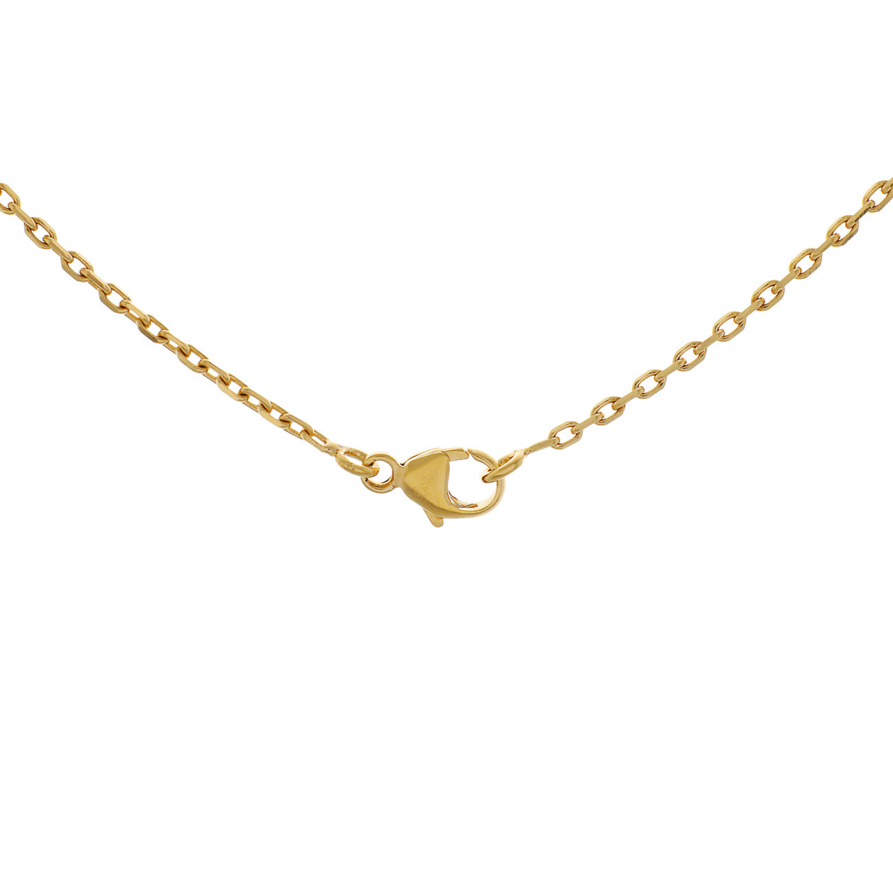 Exclusive Hermes Gold White Lacquer Mini Pop H Pendant Necklace — Side View