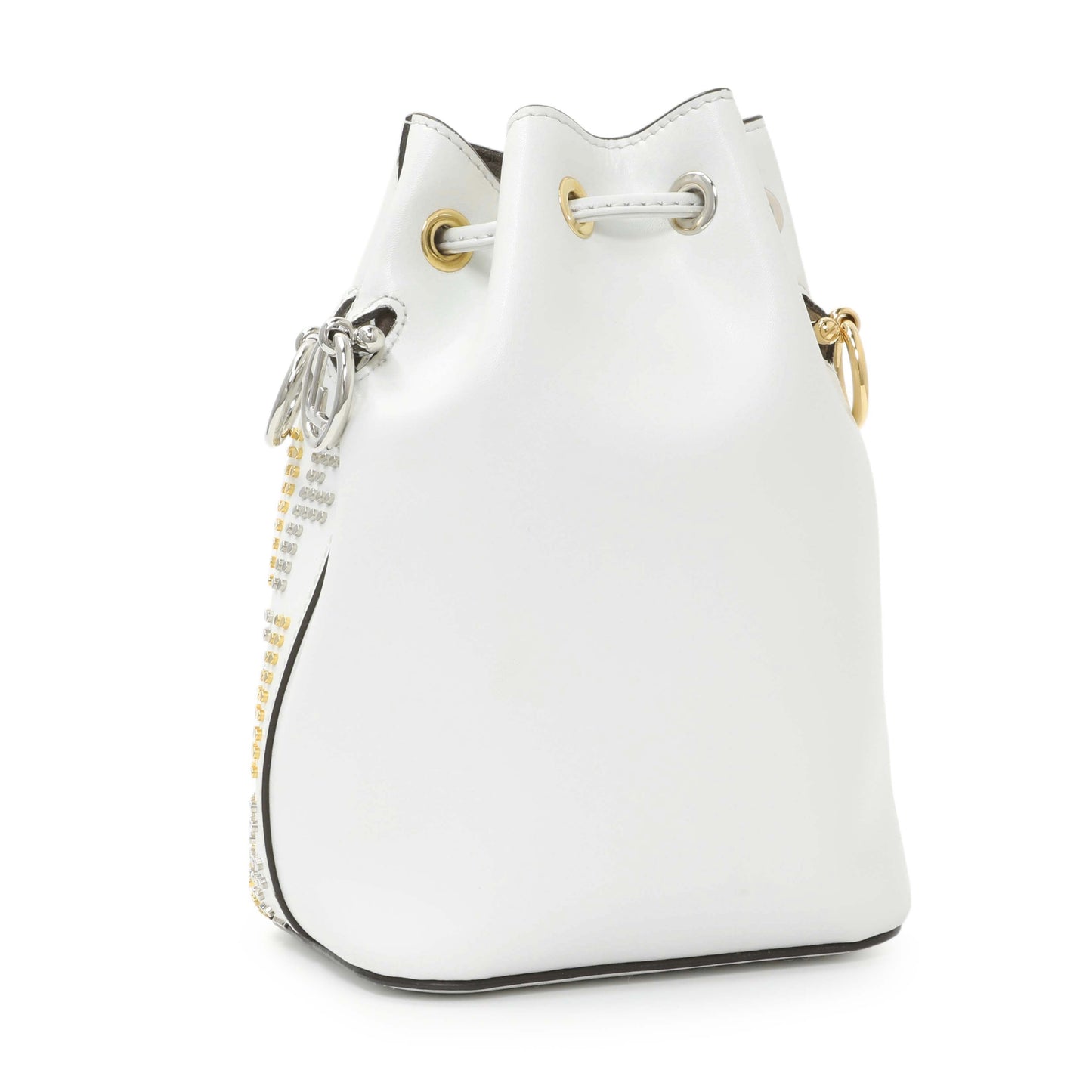 Exclusive Fendi Vitello Liberty F is Fendi Studded Mini Mon Tresor Bucket Bag — Side View