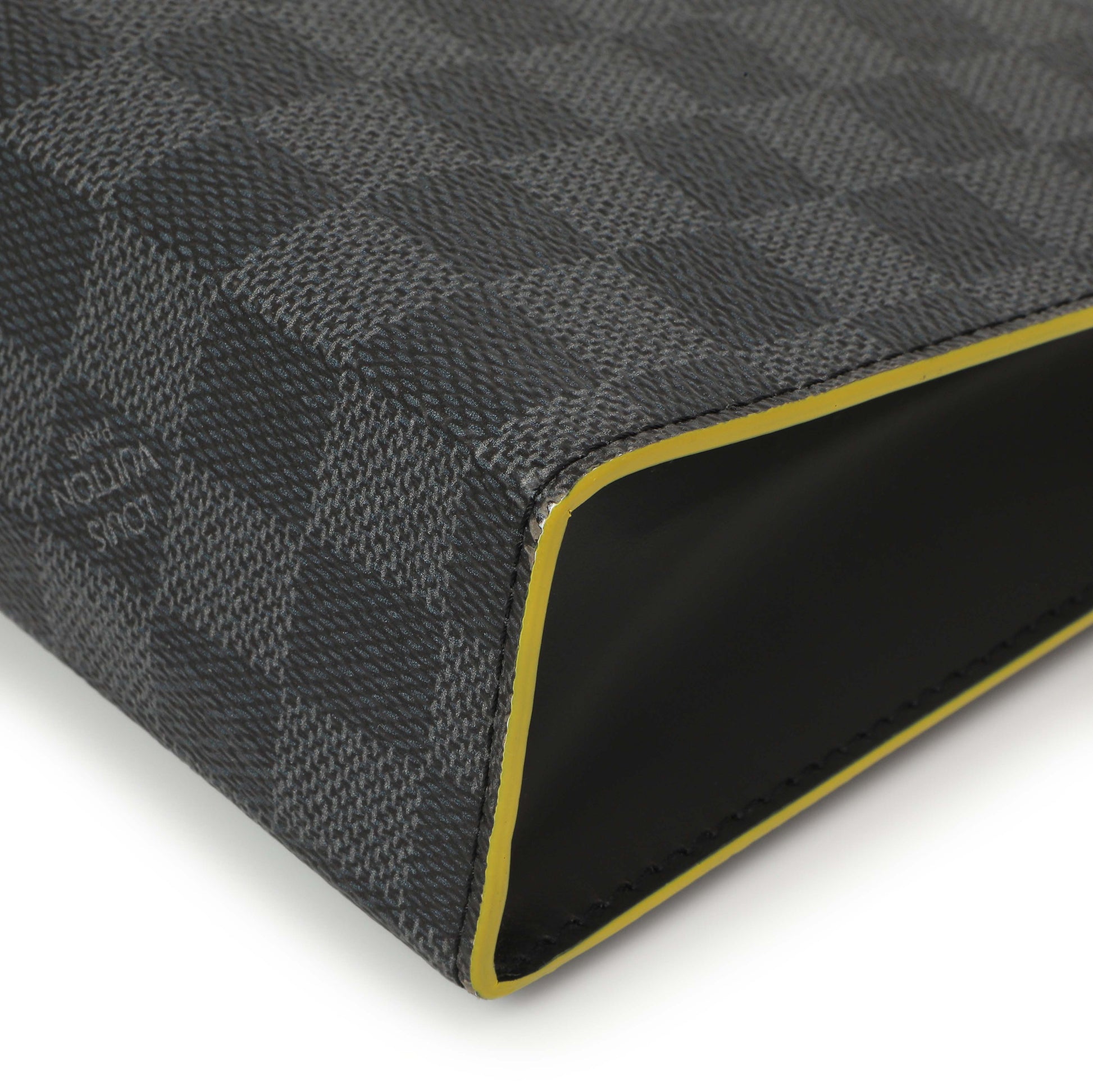 Exclusive Louis Vuitton Yellow Damier Graphite Pochette Voyage MM — Alternate View 7
