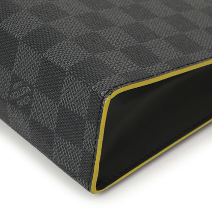 Exclusive Louis Vuitton Yellow Damier Graphite Pochette Voyage MM — Alternate View 7