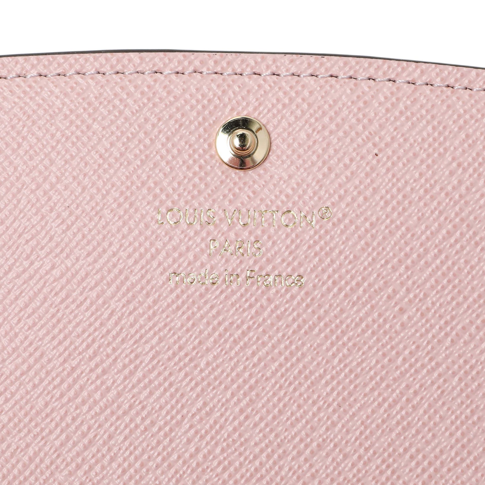 Exclusive Louis Vuitton Rose Ballerine Monogram Emilie Wallet — Detail View