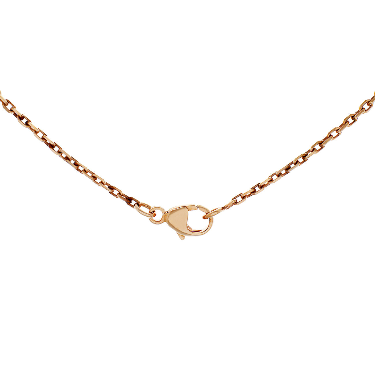Exclusive Hermes Rose Gold White Lacquer Mini Pop H Pendant Necklace — Side View