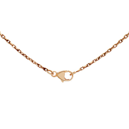 Exclusive Hermes Rose Gold White Lacquer Mini Pop H Pendant Necklace — Side View